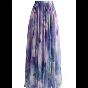 Chic Wish Watercolor skirt NWT M/L